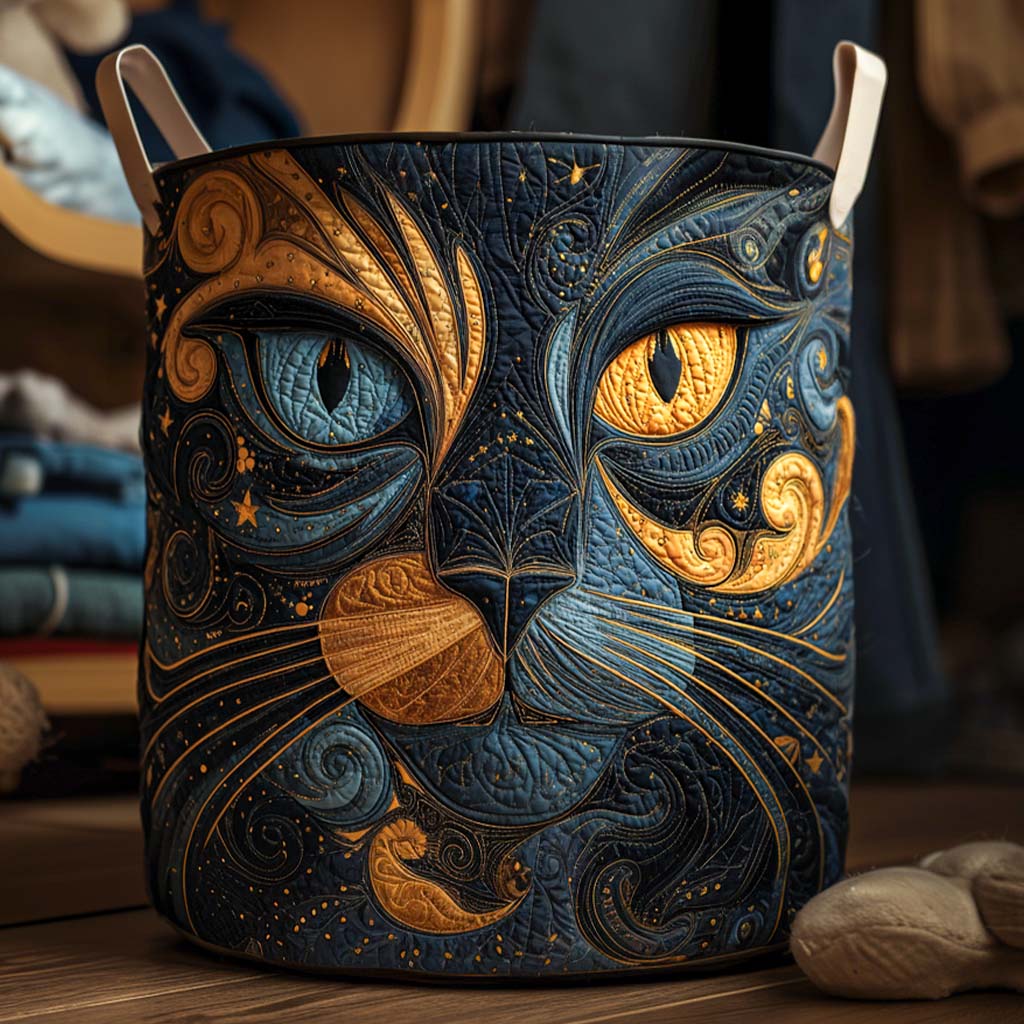 Canasta de Ropa Gato Galáctico