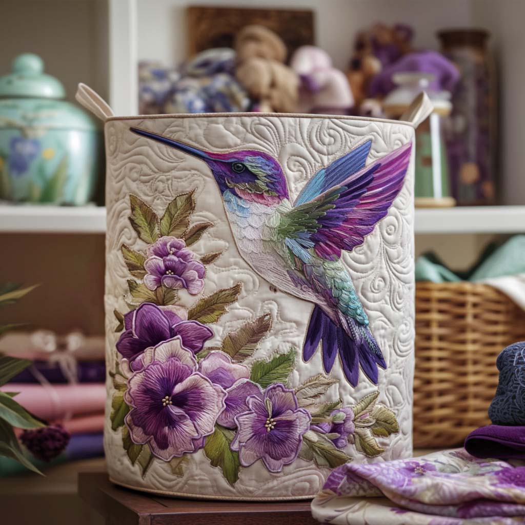 Cesta de Ropa Hummingbird in Bloom