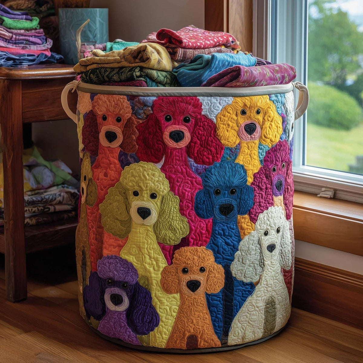 Cesta de Ropa del Desfile de Poodles