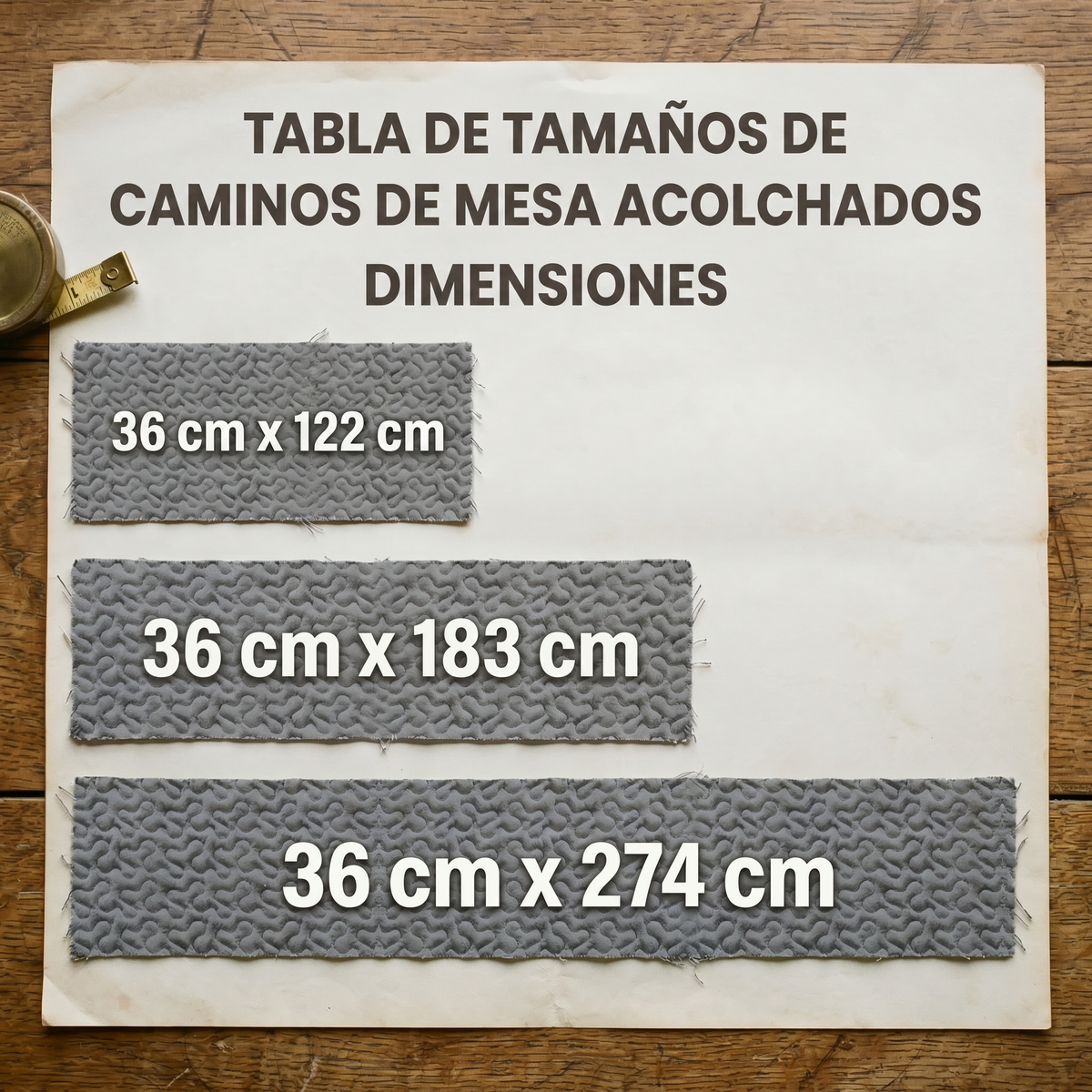 Camino de mesa acolchado - Gracia en Flor